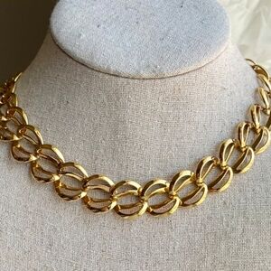 ❗Vintage Napier Gold Tone Choker Necklace 1980s❗
